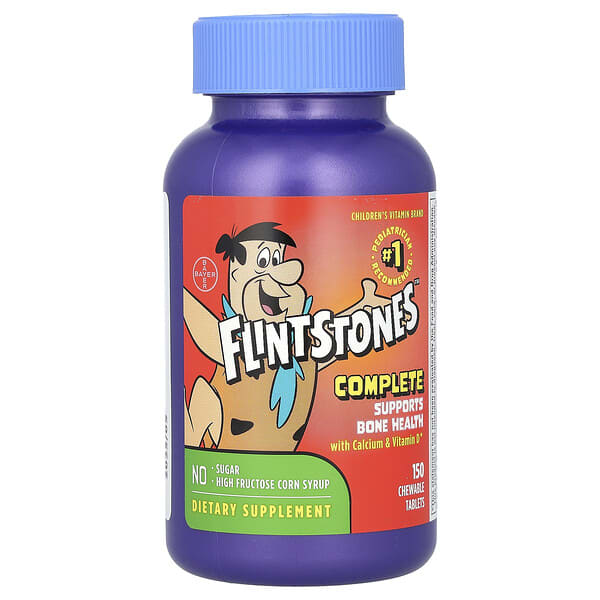 fli09713_v_38.jpg Содержит кальций и витамин D, 150 жевательных таблеток — Flintstones