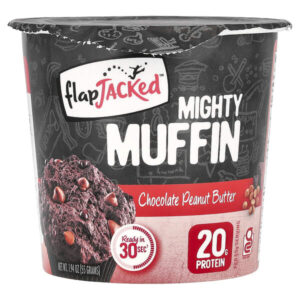 Mighty Muffin с пробиотиками, со вкусом шоколадного арахисового масла (55 г) — FlapJacked