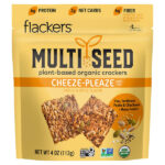 Multi Seed, органические крекеры на растительной основе, Cheeze-Pleaze, чеснок и специи, 113 г (4 унции) — Flackers