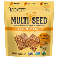 Multi Seed, органические крекеры на растительной основе, Cheeze-Pleaze, чеснок и специи, 113 г (4 унции) — Flackers