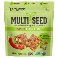 Multi Seed, органические крекеры на растительной основе, пряный перец чили и лайм, 113 г (4 унции) — Flackers