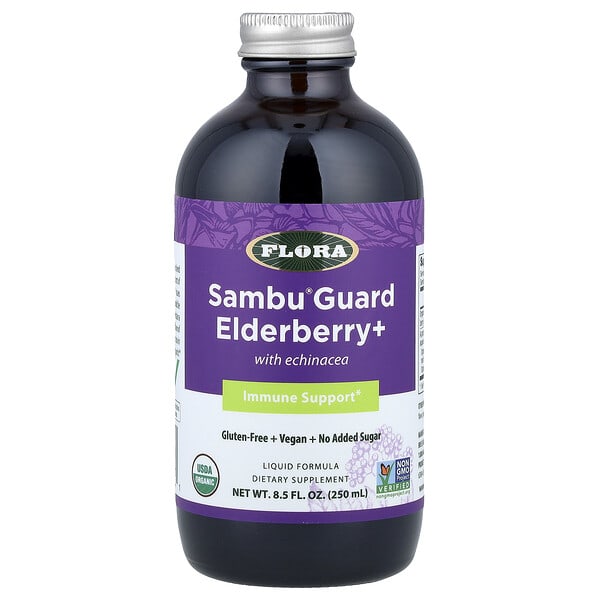 flo62804_v_32.jpg бузина + с эхинацеей Sambu Guard®, 250 мл (8,5 жидк. унции) — Flora
