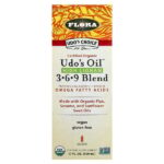 Udo's Choice, сертифицированная органическая смесь Udo's Oil с высоким содержанием лигнана 3, 6, 9, 500 мл (17 жидк. унций) — Flora