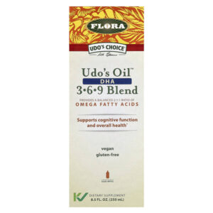 Udo's Choice, Udo's Oil, смесь ДГК 3, 6, 9, 250 мл (8,5 жидк. унции) — Flora