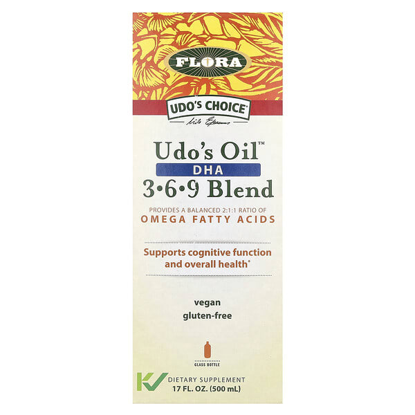 flo67998_v_22.jpg Udo's Choice, смесь Udo's Oil с ДГК 3-6-9, 500 мл (17 жидких унций) — Flora