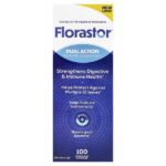 Dual Action Probiotic Supplement, 100 Vegetarian Capsules (250 mg pr Capsule) — Florastor