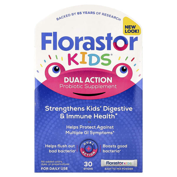 flr00037_v_20.jpg Kids® Probiotic Supplement Powder, 30 Sticks — Florastor