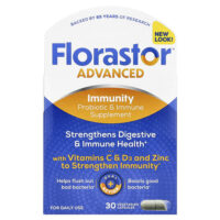 Advanced, Immunity Probiotic & Immune Supplement, 30 Vegetarian Capsules — Florastor