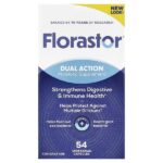 Dual Action Probiotic Supplement, 54 Vegetarian Capsules (250 mg per Capsule) — Florastor