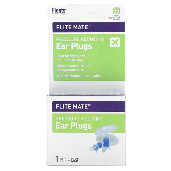 fls00006_v_9.jpg Flite Mate, беруши для снижения давления, 1 пара в футляре — Flents