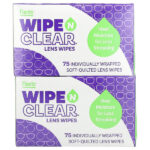 Wipe 'N Clear для линз, 2 упаковки, 75 шт. в каждой — Flents