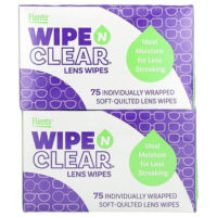 Wipe 'N Clear для линз, 2 упаковки, 75 шт. в каждой — Flents