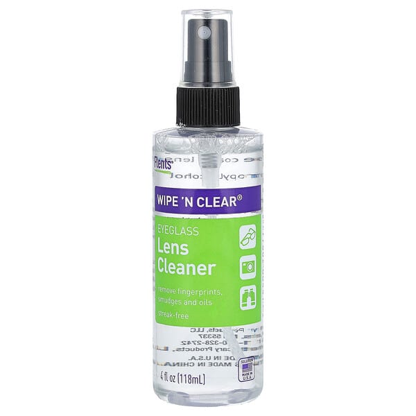 fls00441_v_8.jpg Wipe 'N Clear, средство для очищения линз для глаз, 118 мл (4 жидк. унции) — Flents