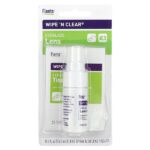Wipe 'N Clear, средство для очищения линз для глаз, 50 салфеток, 1 спрей, 14,5 мл (0,5 жидк. унции) — Flents