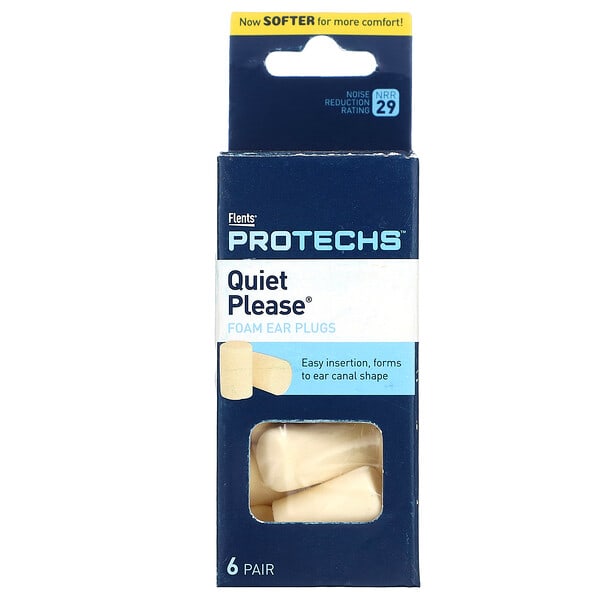 fls08145_v_8.jpg Protechs, Quiet Пожалуйста, беруши из поролона, 6 пар — Flents