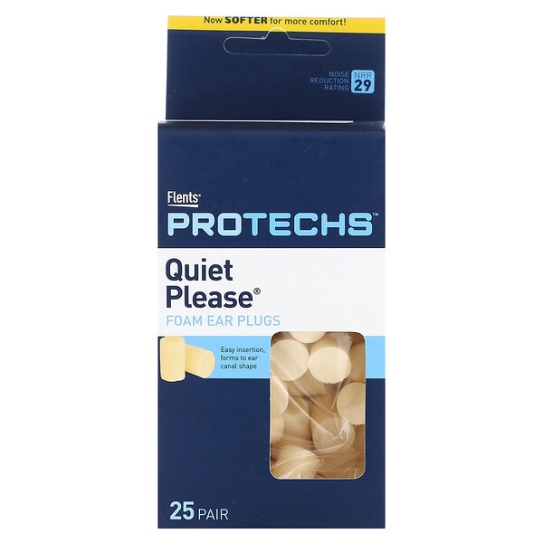 fls08155_v_10.jpg Protechs, Quiet Пожалуйста, беруши из поролона, 25 пар — Flents