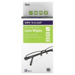 Wipe 'N Clear, увлажняющие салфетки для линз, 20 шт. — Flents