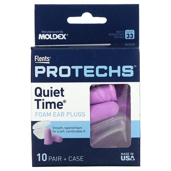 fls68000_v_10.jpg Protechs, беруши для спокойного сна, 10 пар в футляре — Flents