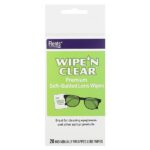Wipe 'N Clear, премиальные мягкие стеганые салфетки для линз, 20 салфеток в индивидуальной упаковке — Flents