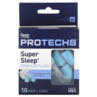 Protechs, Super Sleep, беруши из поролона, 10 пар в футляре — Flents