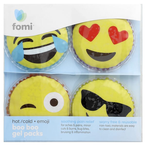 fmi54947_v_3.jpg Hot/Cold Boo Boo, гелевые компрессы, эмодзи, 4 шт. — FOMI