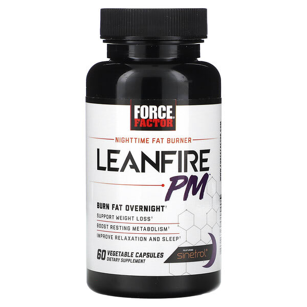 foa01540_v_38.jpg Leanfire PM, жиросжигатель для приема на ночь, 60 растительных капсул — Force Factor