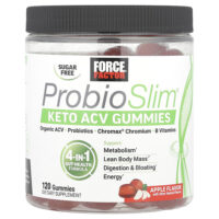 ProbioSlim®, жевательные мармеладки с кето-уравновешиванием, яблоко, 120 жевательных таблеток — Force Factor