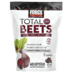 Total Beets®, здоровая энергия и антиоксиданты, ягоды асаи, 60 жевательных таблеток Superfood — Force Factor