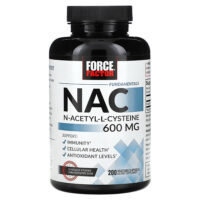 Fundamentals, NAC, N-ацетил-L цистеин, 600 мг, 200 вегетарианских капсул — Force Factor