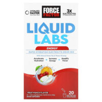 Liquid Labs, Energy, фруктовый пунш, 20 пакетиков по 8 г (0,28 унции) — Force Factor