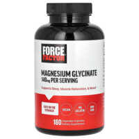 Глицинат магния, 180 растительных капсул (70 мг на капсулу) — Force Factor