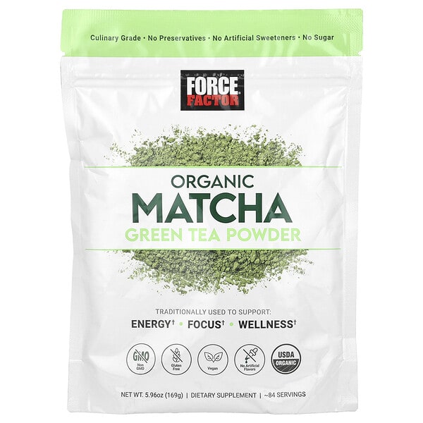 foa66134_v_2.jpg Органический порошок зеленого чая матча, 169 г (5,96 унции) — Force Factor