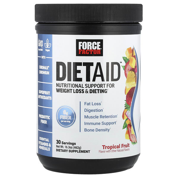 foa66187_v_8.jpg DietAid™, тропические фрукты, 462 г (16,3 унции) — Force Factor