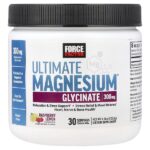 Ultimate Magnesium®, смесь для приготовления напитка с глицинатом магния, со вкусом малины и лимона, 123,6 г (4,36 унции) — Force Factor
