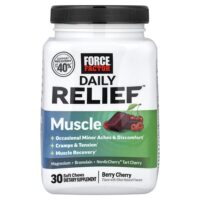 Daily Relief™, мышцы, со вкусом ягод и вишни, 30 жевательных таблеток — Force Factor