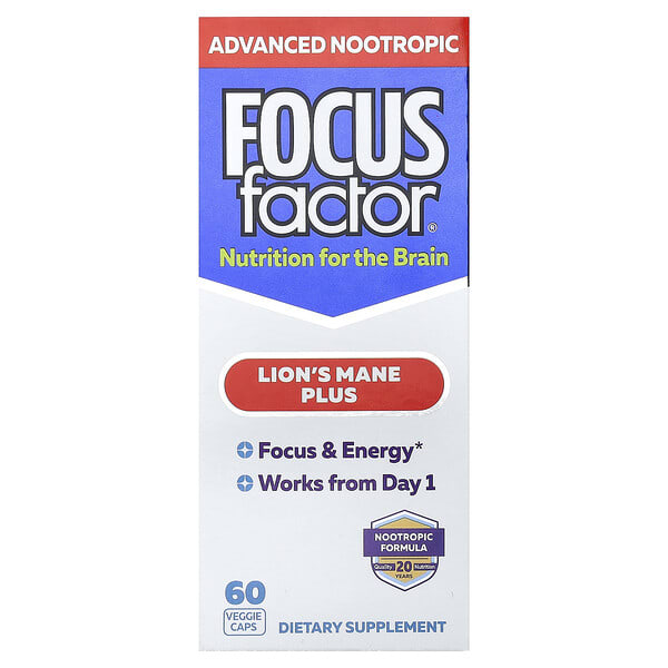 fof03492_v_20.jpg ежовик гребенчатый, 60 растительных капсул — Focus Factor