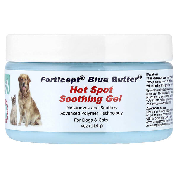 fot00700_v_10.jpg Forticept, Blue Butter®, успокаивающий гель для пятен, для собак и кошек, 114 г (4 унции)
