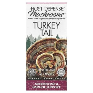Mushrooms™, хвост индейки, 60 капсул (0,5 г в 1 капсуле) — Host Defense
