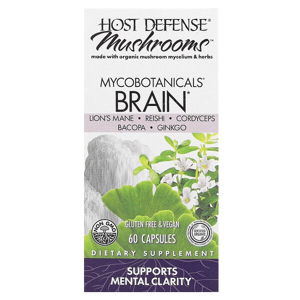 fpi03862_v_87.jpg MycoBotanicals, добавка для улучшения работы мозга, 60 капсул — Host Defense