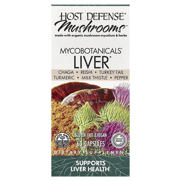 fpi03882_v_74.jpg Mushrooms™, MycoBotanicals®, печень, 60 капсул — Host Defense