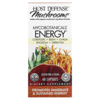 Host Defense Mushroom, MycoBotanicals, энергия, 60 капсул — Host Defense