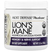 Host Defense® Mushrooms™, ежовик гребенчатый, порошок грибного мицелия, 100 г (3,5 унции) — Host Defense
