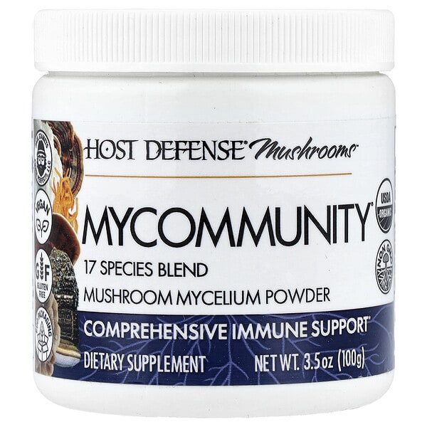 fpi87281_v_8.jpg Mushrooms™, Mycommunity®, порошок, 100 г (3,5 унции) — Host Defense