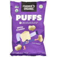 Puffs, белый чеддер, 113 г (4 унции) — Frankie's Organic
