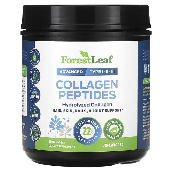 frl87576_v_8.jpg пептиды коллагена, без вкусовых добавок, 454 г (16 унций) — Forest Leaf