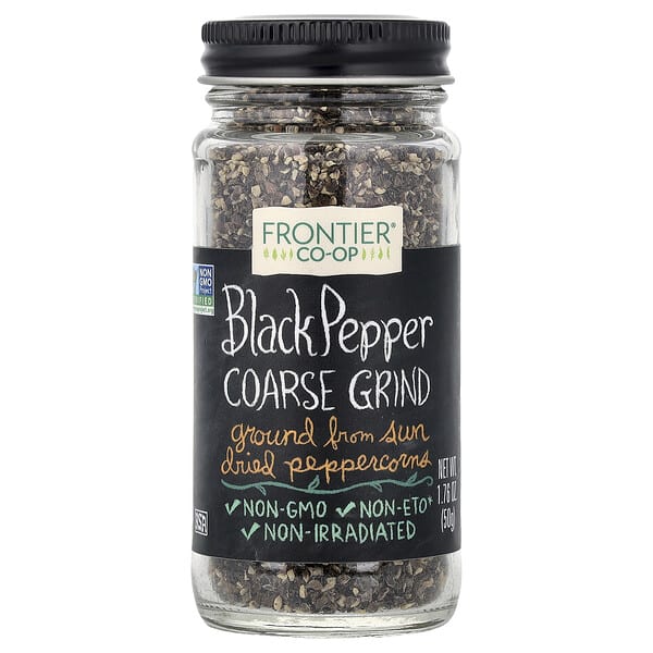 fro18381_v_34.jpg Black Pepper, Coarse Grind, 1.76 oz (50 g) — Frontier Co-op