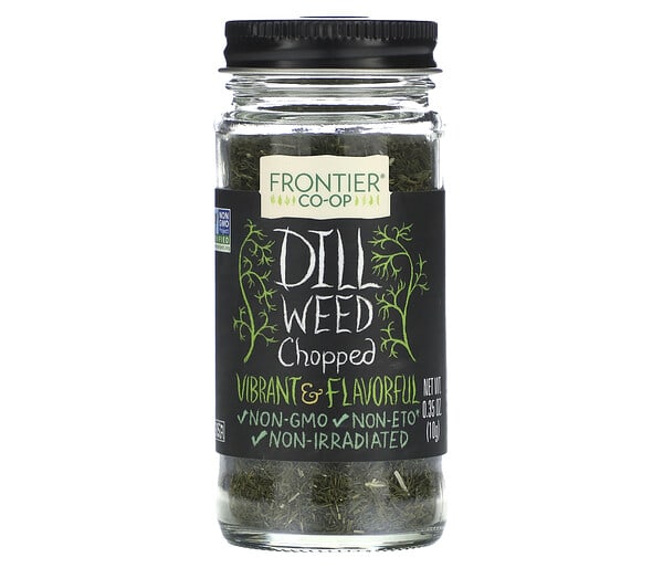 fro18420_v_10.jpg Dill Weed, Chopped, 0.35 oz (10 g) — Frontier Co-op