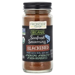 Organic Seafood Seasoning, Blackened, 2.5 oz (72 g) — Frontier Co-op