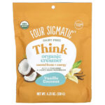 Think Organic Creamer, без молочных продуктов, ваниль и кокос, 120 г (4,23 унции) — Four Sigmatic