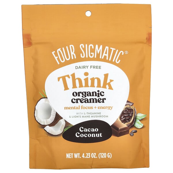 fsm02370_v_10.jpg Think Organic Creamer, без молочных продуктов, какао и кокос, 120 г (4,23 унции) — Four Sigmatic